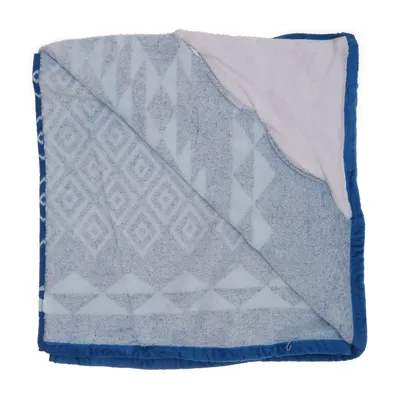 Badponcho (Blauw, Wit) van Jette Katoen