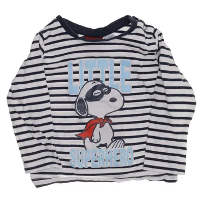 Långärmad t-shirt (Vit, Blå) från Peanuts Bomull