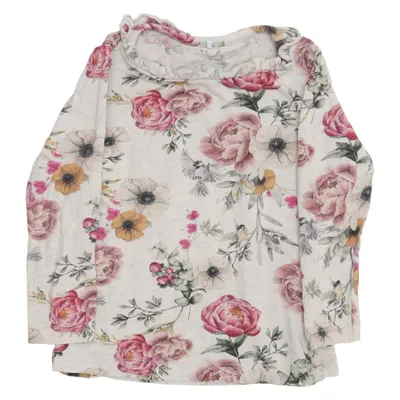 Långärmad t-shirt (Vit, Flerfärgad) från Name It Elastan, Ekologisk bomull