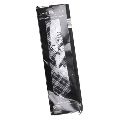 Cravate (Noir, Blanc, Gris) de Royal class Soie