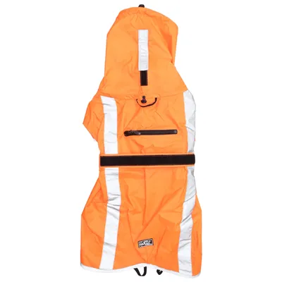 Dog coat (Orange, Silver) from Hurtta Polyamide