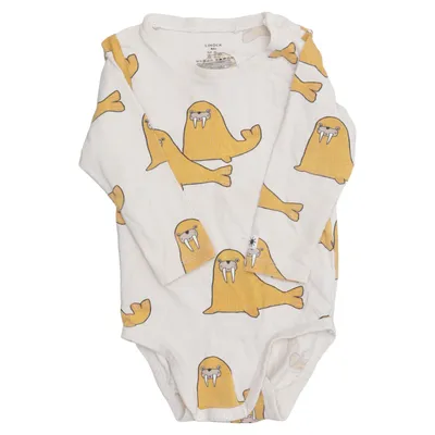 Body (Beige, Gul) fra Lindex Baby Bomuld, Elastan
