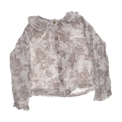 Blouse (Wit, Bruin) van Newbie by KappAhl Organisch katoen