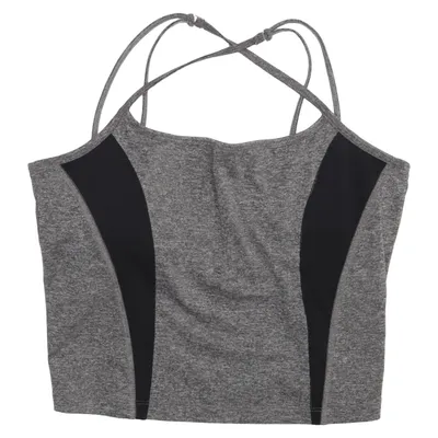 Sports bra (Gray, Black) from Drop of Mindfulness Elastane, Polyester