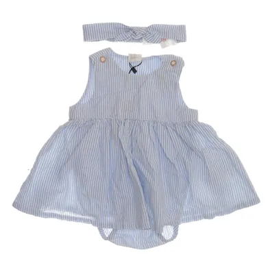 Klänning (Vit, Blå) från H&M Baby Bomull