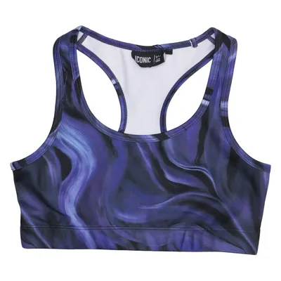 Sports-BH (Blå, Sort, Hvid) fra Iconic Elastan, Polyester