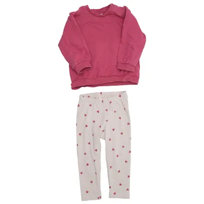 Set (Beige, Rot) von H&M Baumwolle, Elasthan