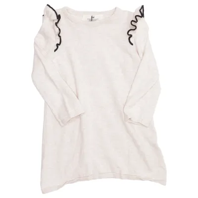 Klänning (Beige, Svart) från H&M Bomull