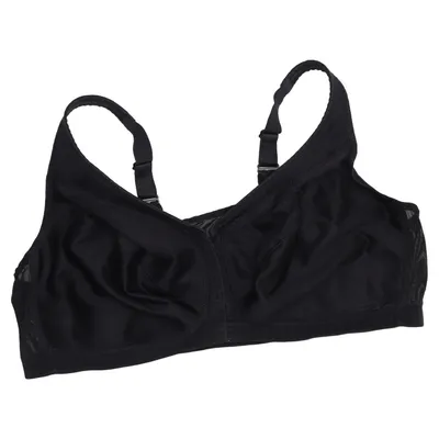 Bralette (Black) from Glamorise Cotton, Elastane, Polyamide, Polyester