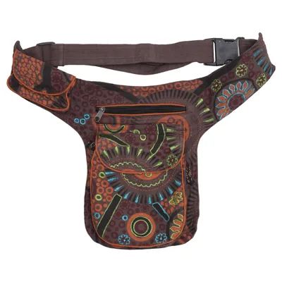 Waist bag (Brown, Multicolored) from Kunst