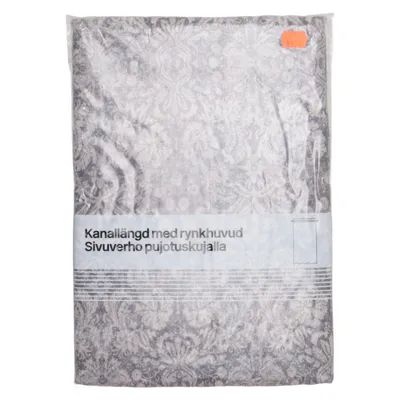 Rideau passe tringle (Noir, Beige) de Hemtex Polyester