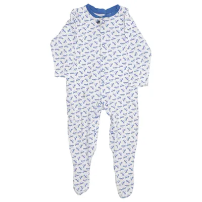 Rompers (White, Blue) from Early Days Cotton