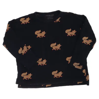 Langærmet t-shirt (Blå, Orange) fra Tinycottons Bomuld, Elastan