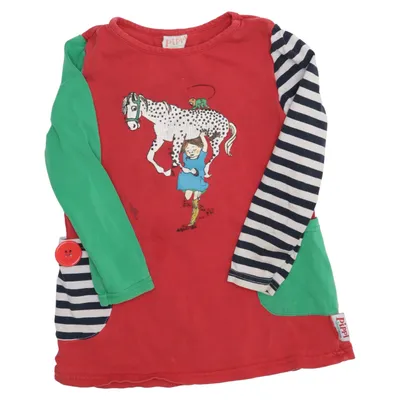 Klänning (Röd, Grön, Vit) från Pippi Långstrump