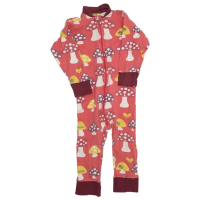 Mjukisdräkt (Röd, Flerfärgad) från Duns Sweden Ekologisk bomull