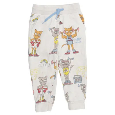 Mjukisbyxor (Vit, Flerfärgad) från Adidas Mini Rodini Ekologisk bomull, Återvunnen polyester