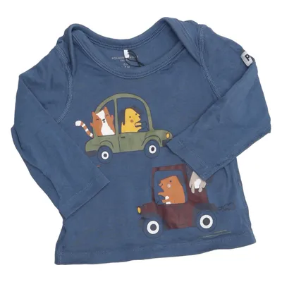 Langærmet t-shirt (Blå, Flerfarvet) fra Polarn O. Pyret Økologisk bomuld