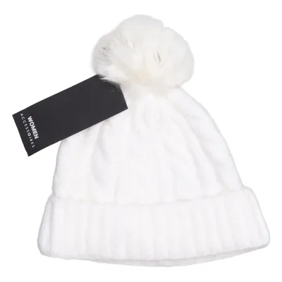 Bonnet à pompon (Blanc) de Accessories Acrylique, Élasthane, Polyester