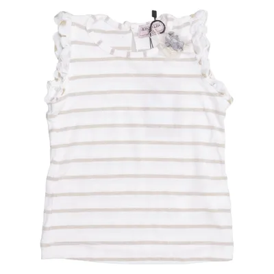 Top (White, Gold) from Monnalisa Elastane, Viscose