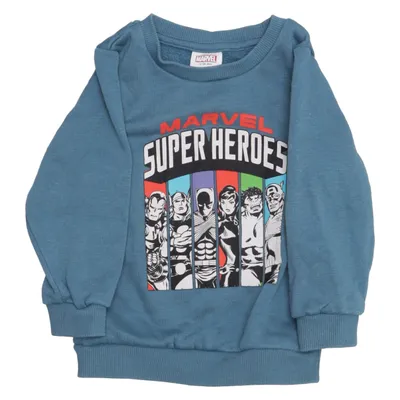 Sweatshirt (Blue) from Marvel Cotton, Polyester