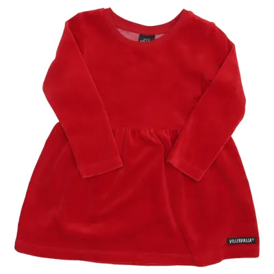 Dress (Red) from Villervalla Cotton, Polyester