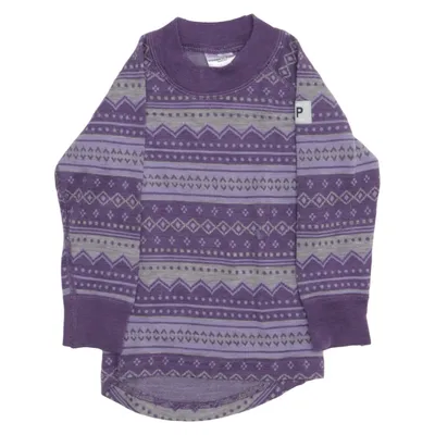 Sweater (Lilla, Grå, Blå, Flerfarvet) fra Polarn O. Pyret Merinould