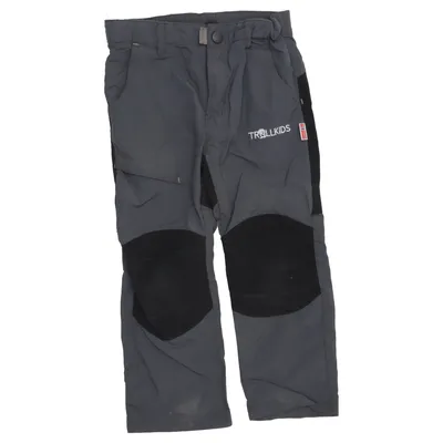 Friluftsbyxor (Grå, Svart) från Trollkids Polyamid, Polyester