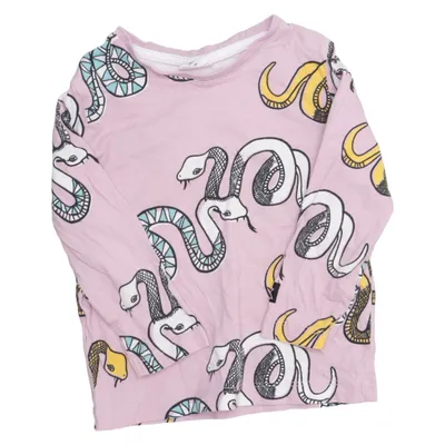 Long sleeve T-shirt (Pink, Multicolored) from Kaxs by KappAhl Cotton