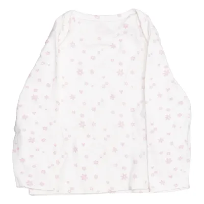 Lange mouwen shirt (Wit, Roze) van Baby Elastaan, Organisch katoen
