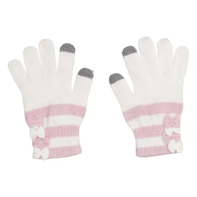 Gants (Rose, Blanc, Gris) de Icing Acrylique, Angora, Élasthane, Polyamide, Laine