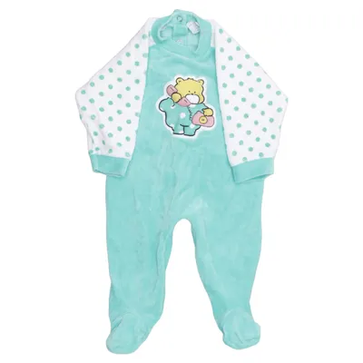 Rompers (Green, White) from Hot Ice Cotton, Polyamide