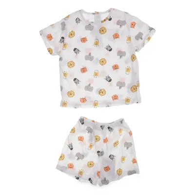 Pajamas (White, Multicolored) from Tex Baby Cotton