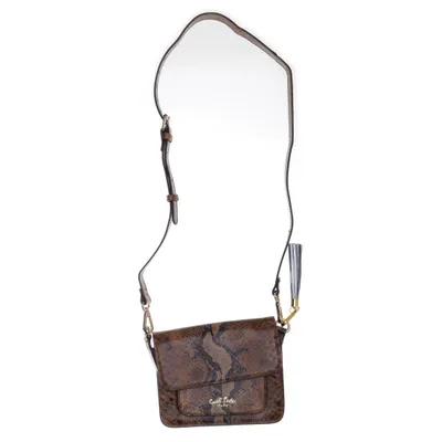Shoulder-bag (White, Brown) from Gusti Leder Studio