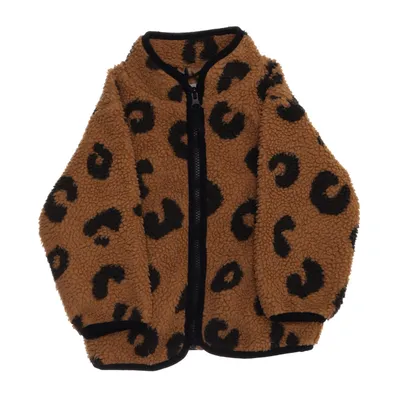 Fleecejakke (Brun, Sort) fra Minimarket Polyester