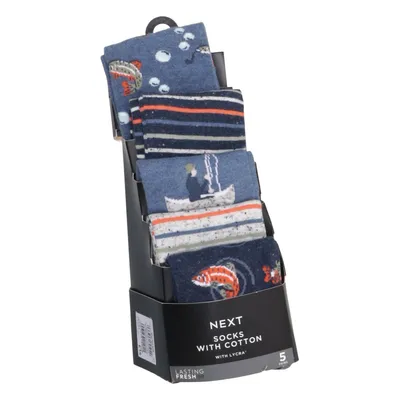 Sokken (Blauw, Meerkleurig) van Next Katoen, Elastaan, Nylon, Polyester, Viscose