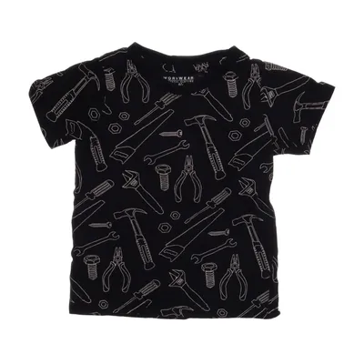 T-shirt (Zwart, Meerkleurig) van Workwear by Clas Ohlson Katoen