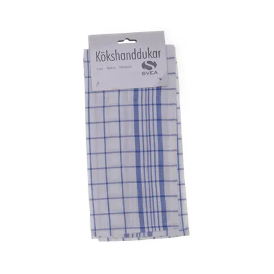 Keukenhanddoek (Wit, Blauw) van Svea Katoen