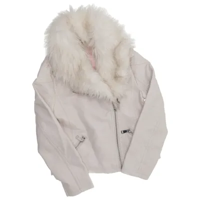 Bikerjacka (Vit) från St. Bernard Akryl, Bomull, Polyester, Polyuretan, Viskos