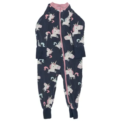 Mjukisdräkt (Blå, Flerfärgad) från Geggamoja Bambu, Elastan, Ekologisk bomull