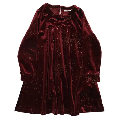 Klänning (Röd, Guldfärgad) från Name It Elastan, Polyester