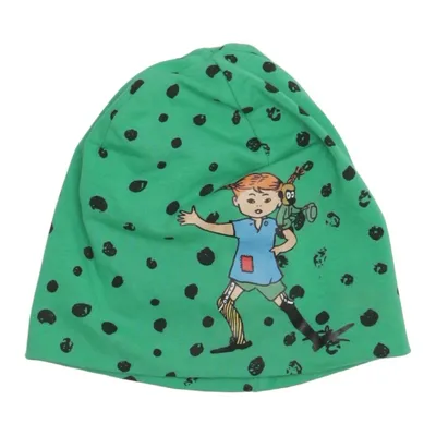Beaniehue (Grøn, Sort, Flerfarvet) fra Pippi Långstrump by Martinex Bomuld, Elastan