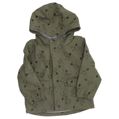 Rain jacket (Green, Black) from Topomini Cotton, Polyester, Polyurethane