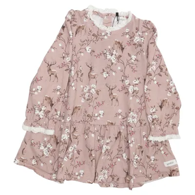 Klänning (Rosa, Vit, Brun) från Newbie by KappAhl Bomull