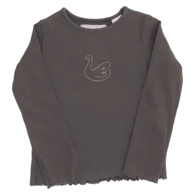 Långärmad t-shirt (Grå) från Zara Bomull, Elastan