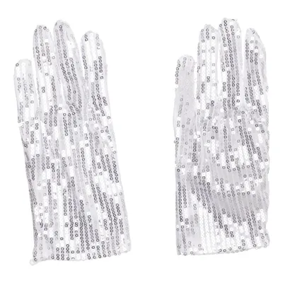 Gloves (Silver) from Wilbers Karnaval Polyester