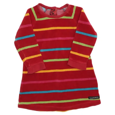 Klänning (Röd, Flerfärgad) från Villervalla Bomull, Polyester