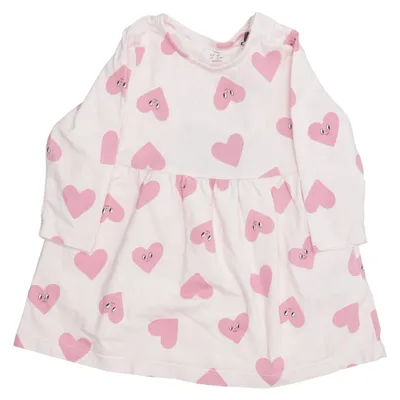 Jurk (Roze, Wit) van Lindex Baby Katoen, Elastaan