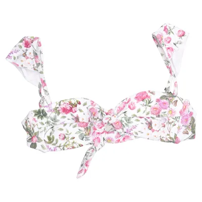 Bikini top (White, Pink, Green) from Elsa & Rose Swimwear Elastane, Polyamide
