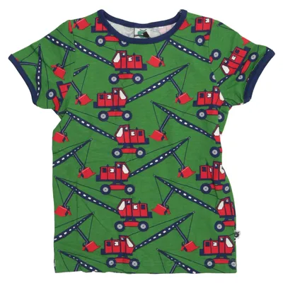 T-shirt (Vert, Multicolore) de Småfolk Coton, Élasthane, Modal
