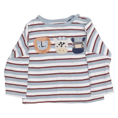 Long sleeve T-shirt (Blue, White, Brown) from Next Baby Cotton